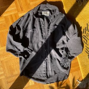 Vintage 100% Silk LS Button Down
